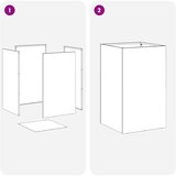  Vrtna saksija Srebrna 30 x 30 x 50 cm Nehrđajući čelik | shoptok.hr