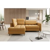 ELTAP Rumena žametna raztegljiva/s prostorom za shranjevanje kotna sedežna garnitura (levi kot/v obliki črke L) Barea – | Shoptok.si