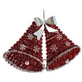  Božićni ukras privjesak zvona Traka za božićno drvce LED Svjetlo Bijela Crvena 52 x 31 5 x 7 5 cm (12 kom.) | shoptok.hr