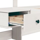 vidaXL Konstrukcija postelje Bela 75 x 190 cm Masivno borovo les | Shoptok.si