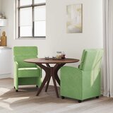  Blagovačke stolice s kotačima 2 pcs Svijetlo zelena Baršun | shoptok.hr