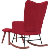  Stolica za ljuljanje s osloncem za noge boja vina baršunasta | shoptok.hr