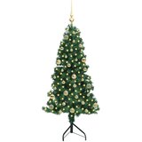 vidaXL Kotično umetno božično drevo Zelena 150 cm PVC in kovina | Shoptok.si