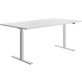 Top Star Pisalna miza z električno nastavitvijo višine, ŠxG 1800 x 800 mm, bela plošča, belo ogrodje | Shoptok.si
