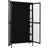 vidaXL Ormarić za izlaganje crni 90x40x180 cm čelik i kaljeno staklo | shoptok.hr
