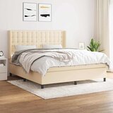  s oprugama i madracem krem 160x200 cm od tkanine | shoptok.hr