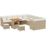  Set Vrtnih Sofa od 13 dijelova s Jastučićima Bež Poli Ratan Akacija Set Vrtnih Stolica u 3 dijela s Jastučićima Bež Poli Ratan | shoptok.hr