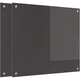 vidaXL Zaščita za kuhinjo 2 pcs Temno siva 70 x 60 cm kaljeno steklo | Shoptok.si