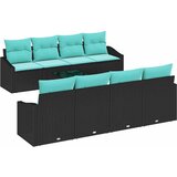 Set sofe s jastukom s jastukom 9 pcs Crna i turkizna poliratan | shoptok.hr