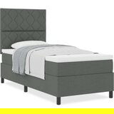 vidaXL Krevet s podnicom i madracem tamnosiva tkanina 90x200 cm | shoptok.hr