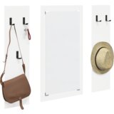 vidaXL Nadwyčajna obešalnik za plašče Bela 96 x 1.5 x 90 cm | Shoptok.si