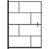 Pregrada za tuš ESG 100 x 140 cm crna | shoptok.hr