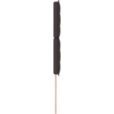  LED vzglavnik s črtno zasnovo temno rjav 80 cm tkanina, (22067094) | Shoptok.si