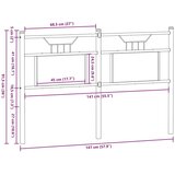  Posteljno vzglavje rjavi hrast 140 cm inženirski les in jeklo, (21829125) | Shoptok.si