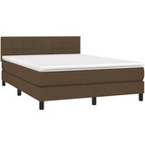  S oprugama i madracem tamnosmeđi 140 x 190 cm od tkanine | shoptok.hr