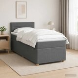  Boxspring krevet s madracem Tamnosiva 100 x 200 cm Tkanina - Tamnosiva 100 x 200 cm Dizajn linija | shoptok.hr