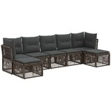 vidaXL Vrtna sedežna garnitura 7 pcs Siva poli ratan, (5000269764) | Shoptok.si