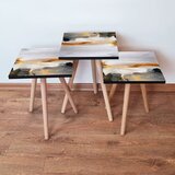 Hanah home 3Shp96 - black blackwhiteorange nesting table (3 pieces) | ePonuda.com