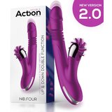 Action No. Four Up and Down Vibrator with Rotating Wheel Purple Cene