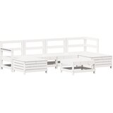  7-dijelni set vrtnih sofa bijeli od masivne borovine | Eponuda.ba
