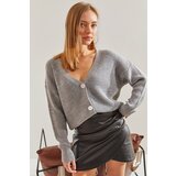 Bianco Lucci Women's Buttoned Knitwear Cardigan Cene