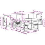  Set vanjskih sofa 9 kom. Prirodna i bež | shoptok.hr