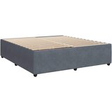  Krevet s oprugama i madracem tamnosivi 200x200 cm baršunasti | shoptok.hr