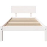  Krevetna konstrukcija Bijelo 90 x 190 cm Čvrsto borovo drvo | shoptok.hr