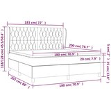  Krevet s oprugama i madracem crni 180x200 cm od tkanine | shoptok.hr