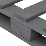  Za krevet od paleta sivi 140 x 200 cm od masivne borovine | shoptok.hr
