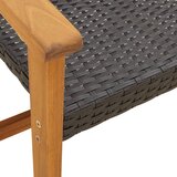  3-dijelni bistro set od poliratana i bagremovog drva crni | shoptok.hr