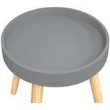  Bočni stolić sivi 38 x 38 x 40 cm konstruirano drvo i borovina - Siva 1 | shoptok.hr