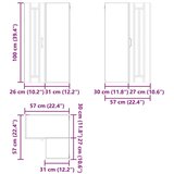  Kuhinjski element Črna 57 x 57 x 100 cm Konstruiran les, (5000131744) | Shoptok.si