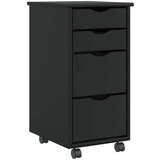 vidaXL Rolling Cabinet s predali "MOSS" Masivni les borovega lesa | Shoptok.si