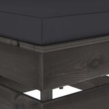  Modularna srednja sofa s jastucima od sivo impregniranog drva Crna | shoptok.hr