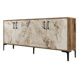 Hanah home komoda kiev walnut white marble | ePonuda.com