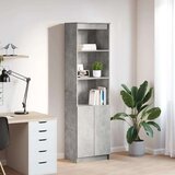 vidaXL Visoka omara betonsko siva 50x35x180 cm inženirski les Cene