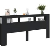  LED uzglavlje crno 220x18,5x103,5 cm konstruirano drvo | Eponuda.com