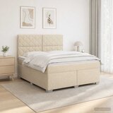  Boxspring krevet s madracem Krem 180 x 200 cm Tkanina 180 x 200 x 140.5 cm Cijene