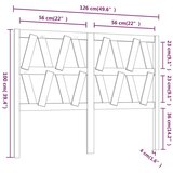  Uzglavlje za krevet crno 126 x 4 x 100 cm od masivne borovine | shoptok.hr