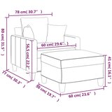  Fotelja s tabureom crna 60 cm od tkanine | shoptok.hr