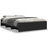 Maison Chic Posteljni okvir - Dvoposteljna postelja - Zakonska postelja črn 140x200 cm inženirski les-J13820, (21773772) | Shoptok.si