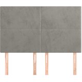  Uzglavlje svijetlosivo 144x5x118/128 cm baršunasto | shoptok.hr
