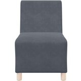 vidaXL Modularna sofa bez naslona za ruke tamno siva 55 cm baršunasta | shoptok.hr
