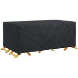 vidaXL Prevleka za zunanje pohištvo Črna 240 x 140 x 90 cm 210D | Shoptok.si
