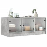  Stolić za kavu sa staklenim vratima boja betona 102x50x42 cm | shoptok.hr