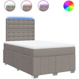 vidaXL Box spring postelja z vzmetnico taupe 120x190 cm blago, (21305379) | Shoptok.si