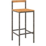  5-dijelni vrtni barski set sivi od poliratana i drva bagrema | shoptok.hr