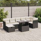 vidaXL 8-dijelni set vrtnih sofa od poliratana s jastucima crni | shoptok.hr