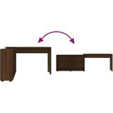  Kutni radni stol boja hrasta konstruirano drvo | shoptok.hr